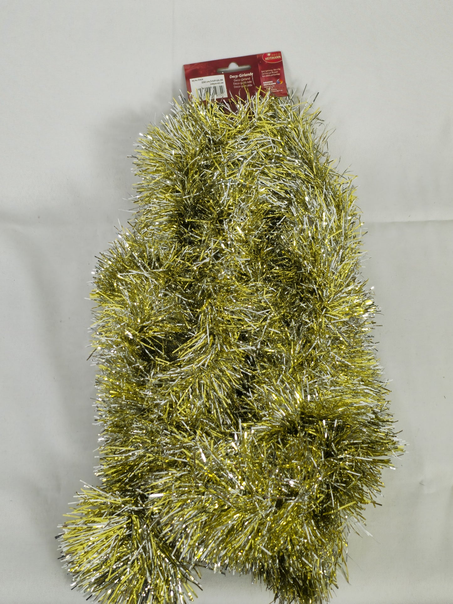 Deco-Girlande 250 cm in Gold und Silber