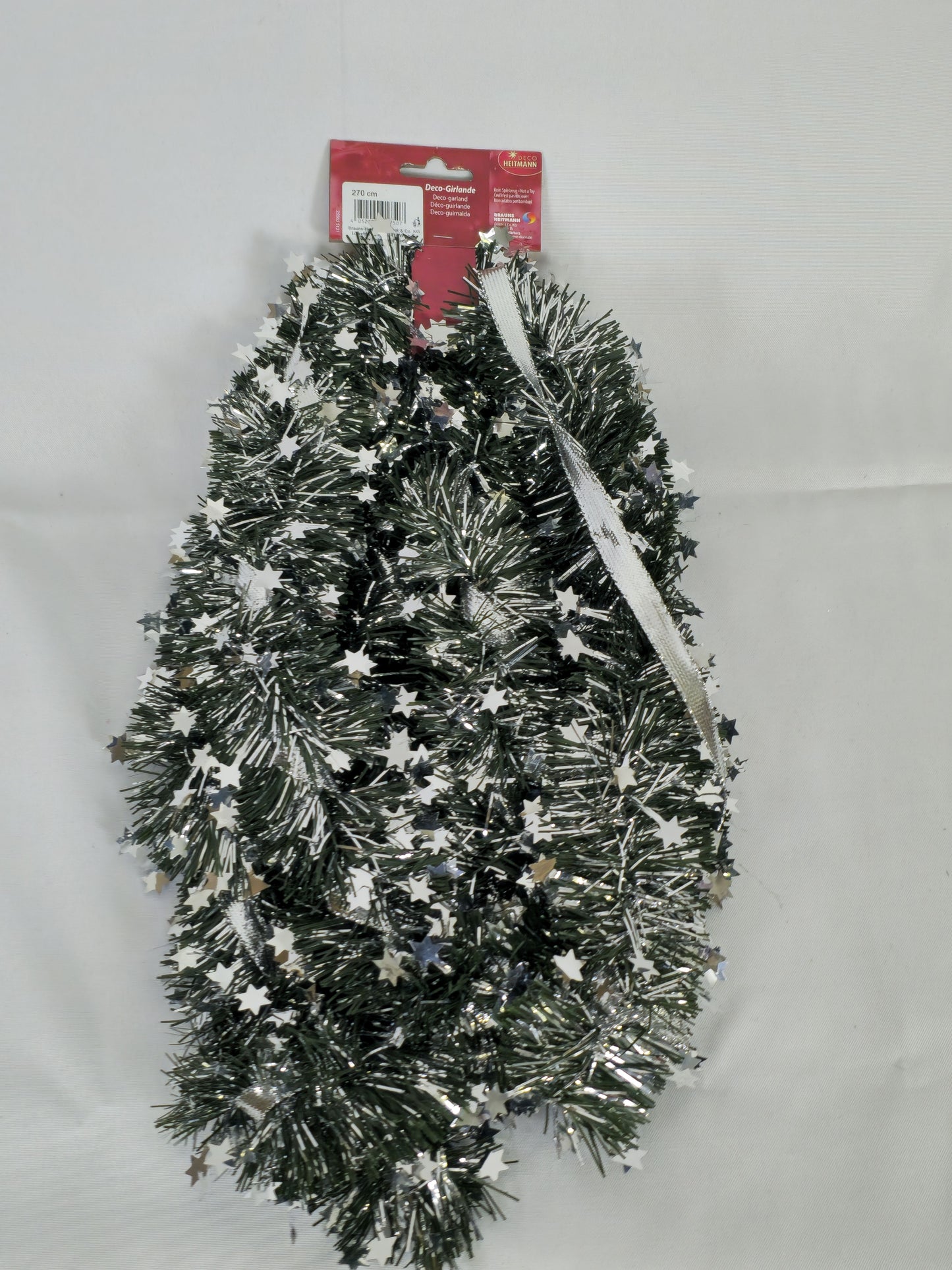 Deco-Girlande in Grün und Silber – 270 cm